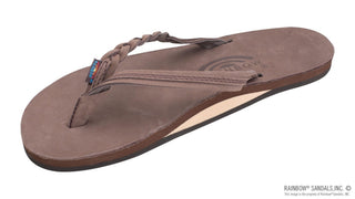 RAINBOW SANDAL Flirty Braidy Narrow Strap Sandal - Expresso - The Salty BabeSandals