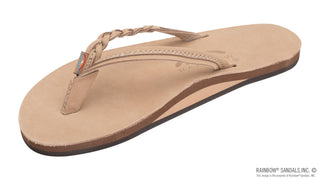 RAINBOW SANDAL Flirty Braidy Narrow Strap Sandal - Sienna Brown - The Salty BabeSandals