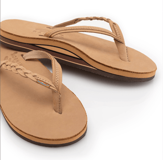 RAINBOW SANDAL Flirty Braidy Narrow Strap Sandal - Sienna Brown - The Salty BabeSandals