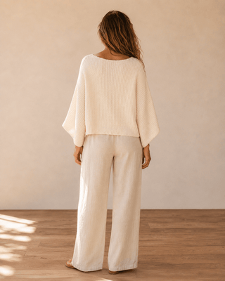 Rebecca Cozy Knit Sweater-Cream - The Salty BabeSweaters