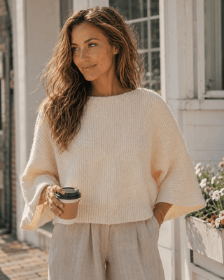 Rebecca Cozy Knit Sweater-Cream - The Salty BabeSweaters
