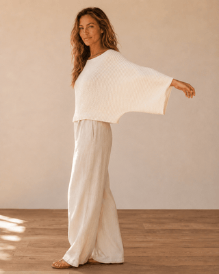 Rebecca Cozy Knit Sweater-Cream - The Salty BabeSweaters