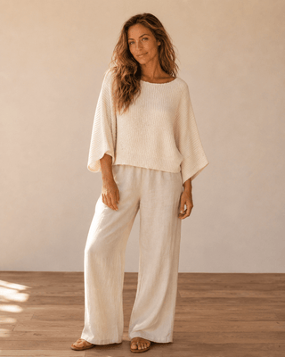 Rebecca Cozy Knit Sweater-Cream - The Salty BabeSweaters