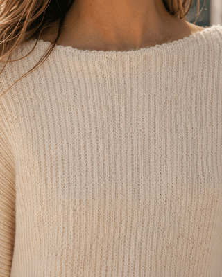 Rebecca Cozy Knit Sweater-Cream - The Salty BabeSweaters