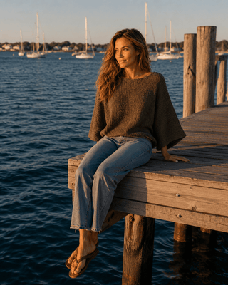 Rebecca Cozy Knit Sweater- Olive - The Salty BabeSweaters