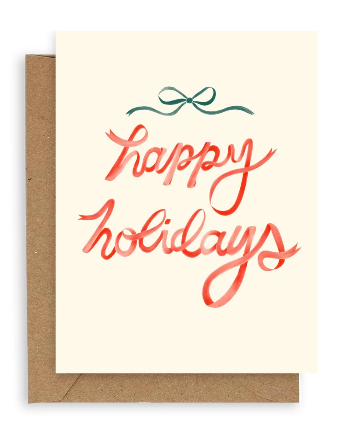 Red Ribbon Happy Holidays Card - The Salty BabeGift