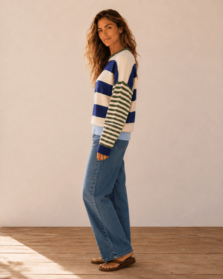Reef Stripe Colorblock Sweater - The Salty BabeSweaters
