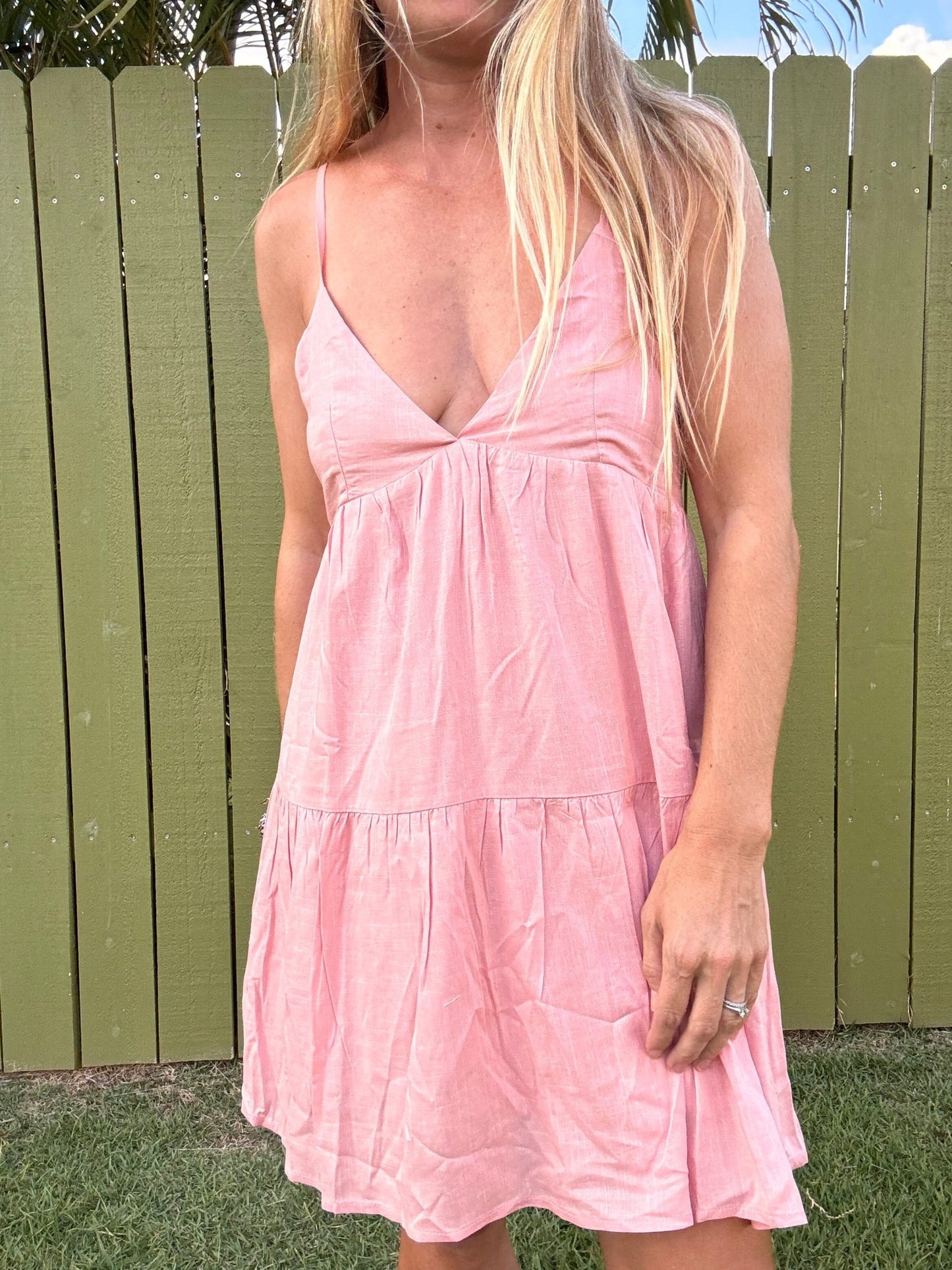 RHTYHM Classic Tiered Mini Dress - Rose - The Salty BabeDresses