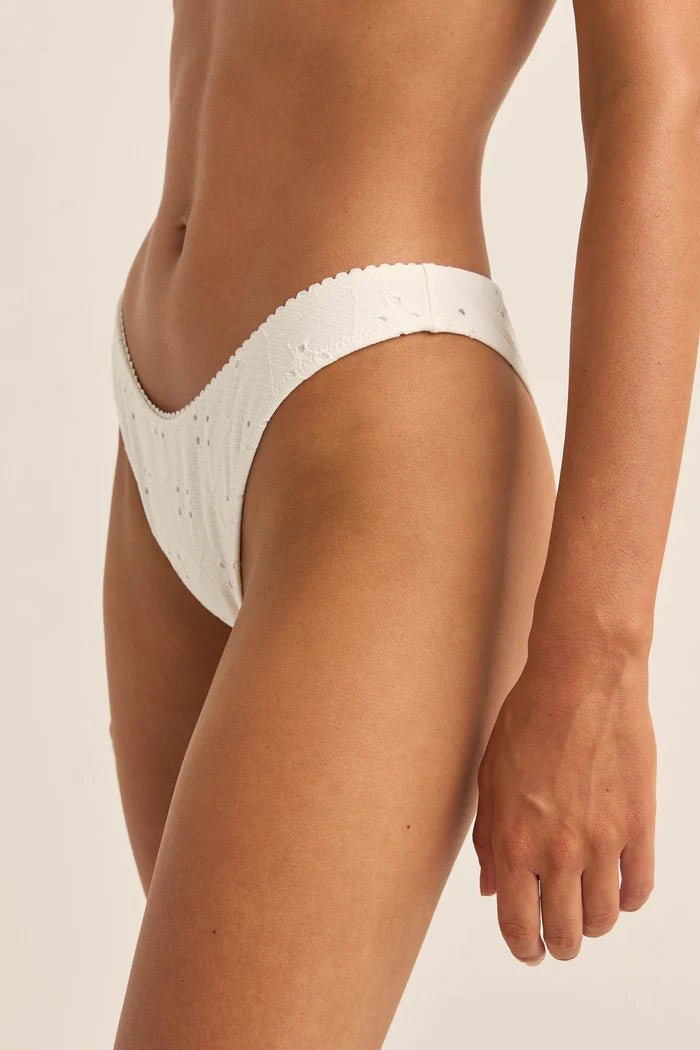 RHYTHM Brighton Eyelet Pico Hi Cut bikini bottom - The Salty BabeSwim Bottoms