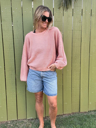 RHYTHM Classic Knit Sweater - Rose - The Salty BabeSweaters