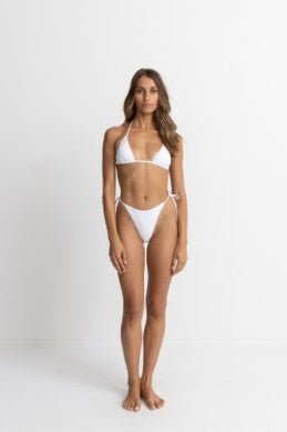 RHYTHM Classic tie side bikini bottom - White - The Salty BabeSwim Bottoms
