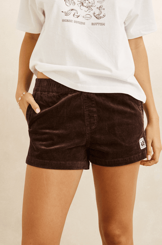 RHYTHM Cord Sundown Everyday Short - Espresso - The Salty BabeShorts