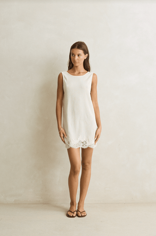 RHYTHM Dreamer Lace Dress in Cream