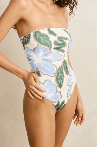 RHYTHM Gigi Flora One-Piece Swimsuit - Blue - The Salty BabeOne Piece Swimsuits