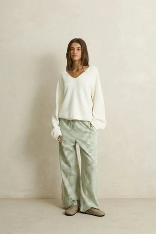 RHYTHM Kirri Check Pant in Green