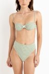 RHYTHM Lola Check Hi Waist Bikini Bottom - Green - The Salty BabeSwim Bottoms