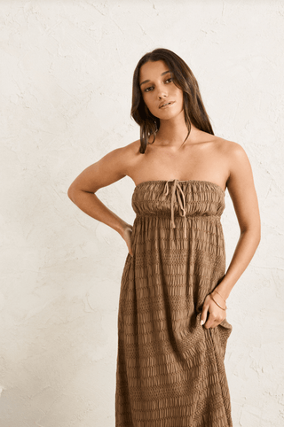 RHYTHM Sandy Cove Maxi Dress - Brown - The Salty BabeDresses