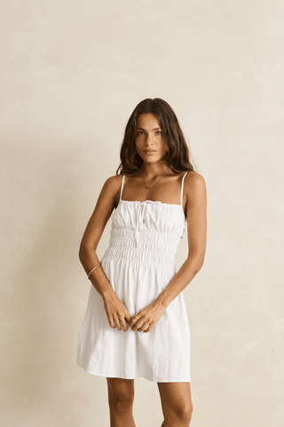 RHYTHM Staple Mini Dress in White