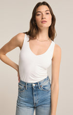 ZSUPPLY Avala v-neck so smooth top-white