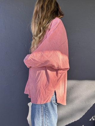Rosaline Corduroy Oversized Shirt - The Salty BabeLong Sleeve Shirt