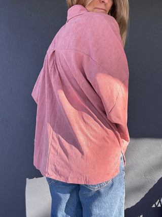 Rosaline Corduroy Oversized Shirt - The Salty BabeLong Sleeve Shirt
