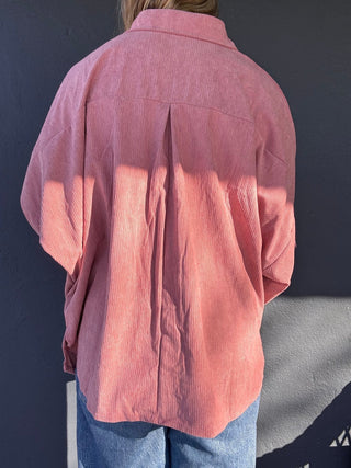 Rosaline Corduroy Oversized Shirt - The Salty BabeLong Sleeve Shirt