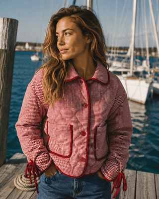 Ruby Gingham Quilted Corduroy Jacket - The Salty BabeJackets