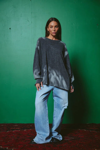 SABBI Baby Got Back Long Sleeve Tee-Charcoal | The Salty Babe