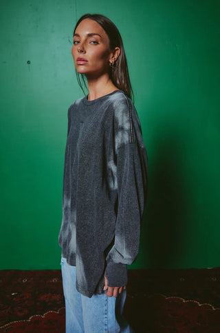 SABBI Baby Got Back Long Sleeve Tee-Charcoal | The Salty Babe