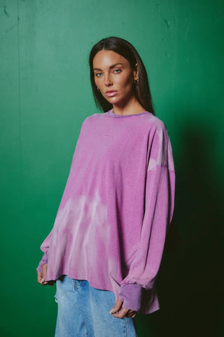 SABBI Baby Got Back Long Sleeve Tee-Violet | The Salty Babe