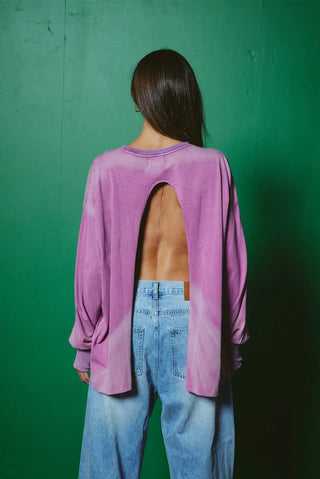 SABBI Baby Got Back Long Sleeve Tee-Violet | The Salty Babe