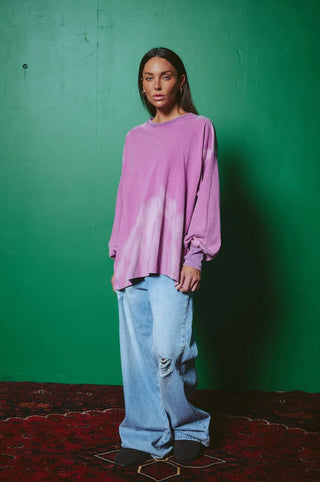 SABBI Baby Got Back Long Sleeve Tee-Violet | The Salty Babe
