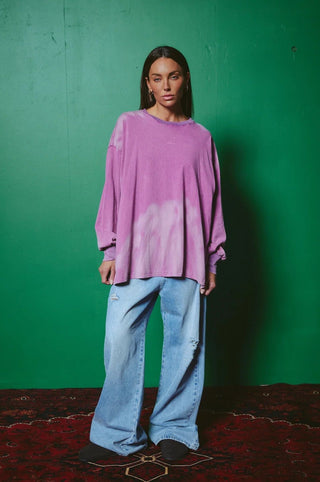SABBI Baby Got Back Long Sleeve Tee-Violet | The Salty Babe