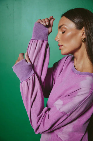 SABBI Baby Got Back Long Sleeve Tee-Violet | The Salty Babe