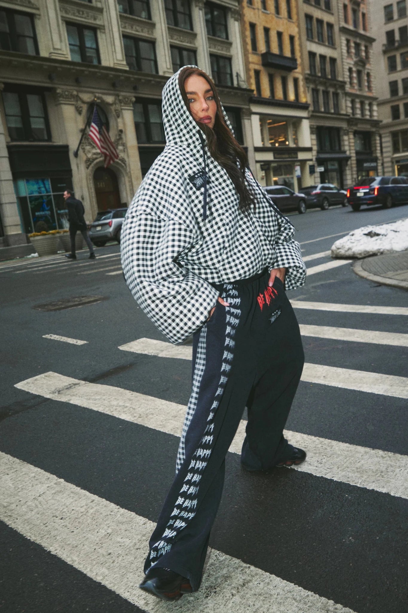 SABBI Be Happy Padded Bomber Jacket - Gingham - The Salty BabeJackets
