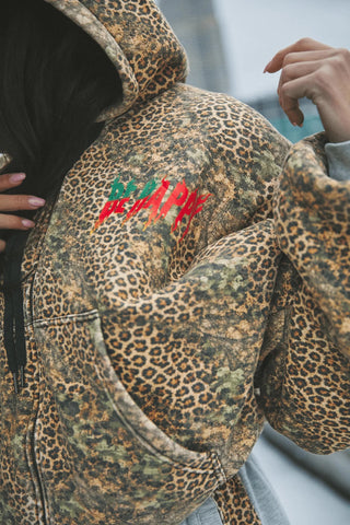 SABBI Be Happy Padded Bomber Jacket - Leopard - The Salty BabeJackets