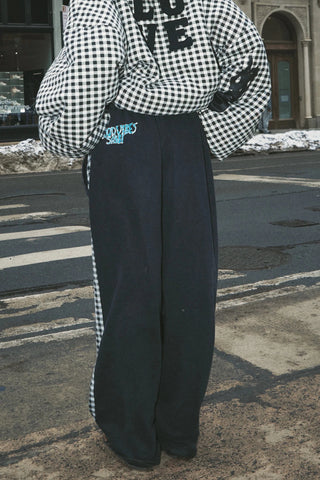 SABBI Be Happy Wide Leg Sweatpants - Gingham - The Salty BabeSweatpants