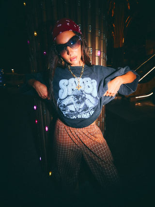 SABBI DJ Cat Tee in Black