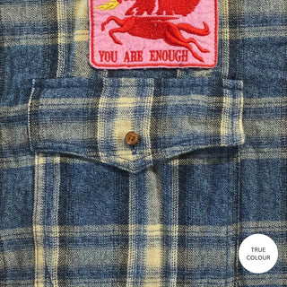SABBI Horse Power Flannel Shirt - Blue - The Salty BabeLong Sleeve Shirt