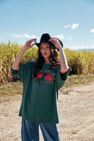 SABBI I Love Country Music Tee - Green - The Salty BabeTee Shirts