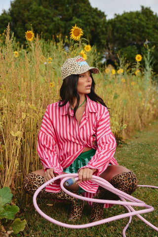 SABBI Leopard Champagne Tattoo Cap 