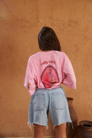 SABBI Lucky Mermaid Tee - Bright Pink - The Salty BabeTee Shirts