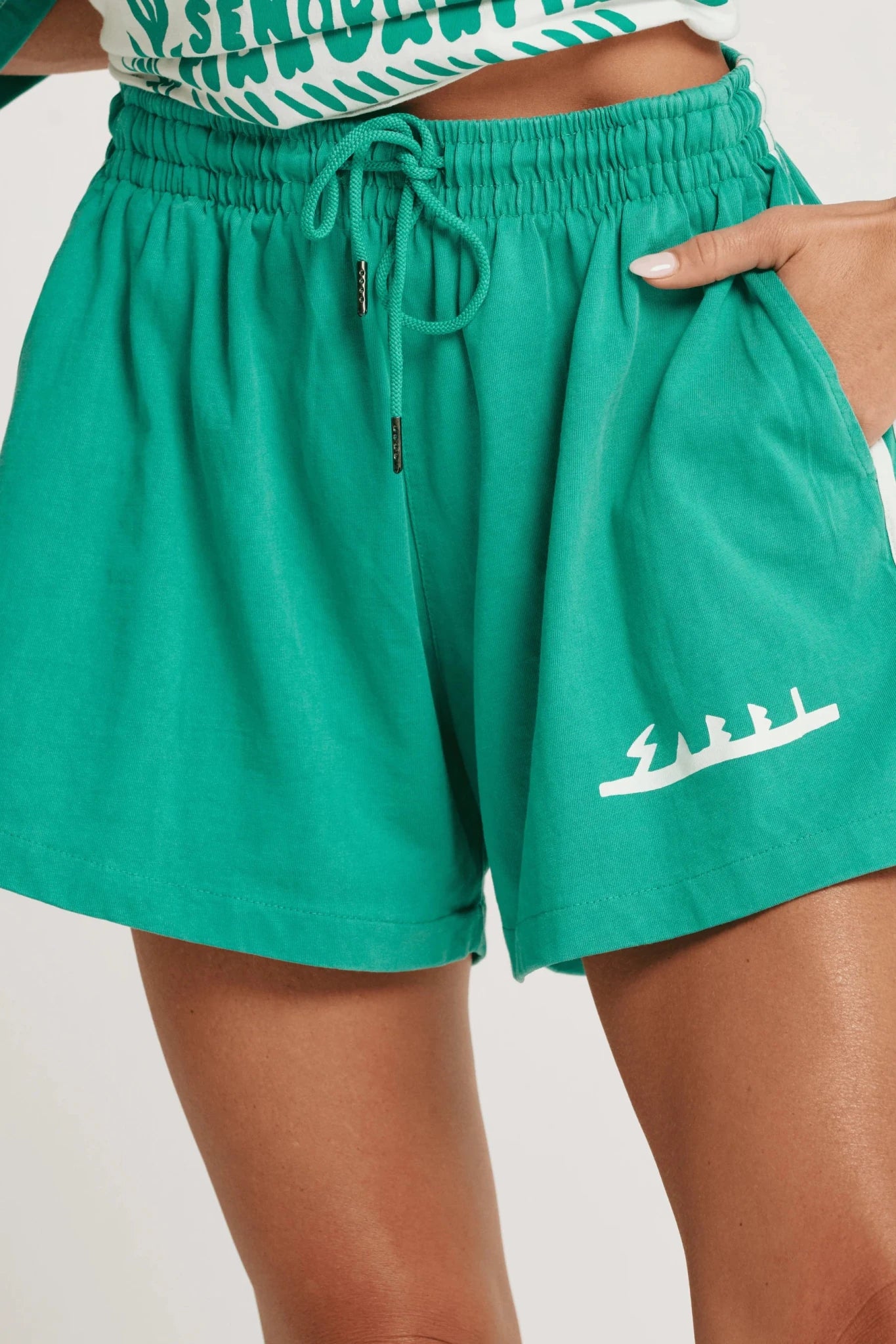 SABBI Margie Chido Shorts - Green - The Salty BabeShorts