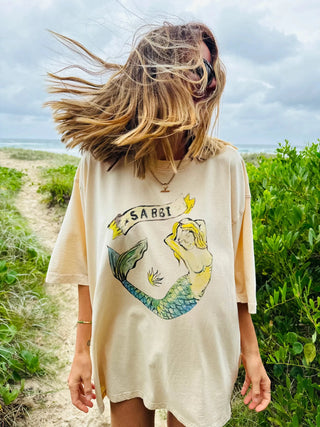 SABBI Mermaid Tee - Cream - The Salty BabeGraphic Tee Shirts