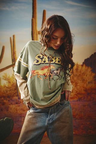 SABBI Neigh Sayer Long Sleeve Tee - Green - The Salty BabeLong Sleeve Shirt