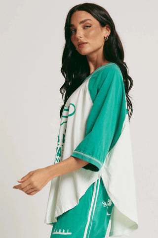 SABBI Raglan Margie Tee - Green - The Salty BabeGraphic Tee Shirts