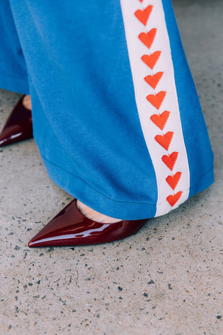 SABBI Raving Heart Pants - Blue - The Salty BabePants