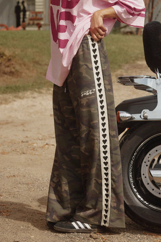 SABBI Raving Heart Pants - Camo - The Salty BabePants