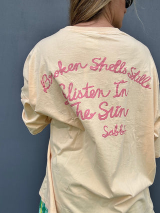 SABBI Shell Titty Tee - Creamy Yellow - The Salty BabeGraphic Tee Shirts