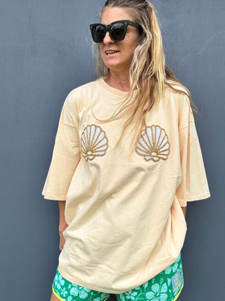 SABBI Shell Titty Tee - Creamy Yellow - The Salty BabeGraphic Tee Shirts